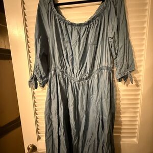 Torrid Light Blue Long Sleeve Dress